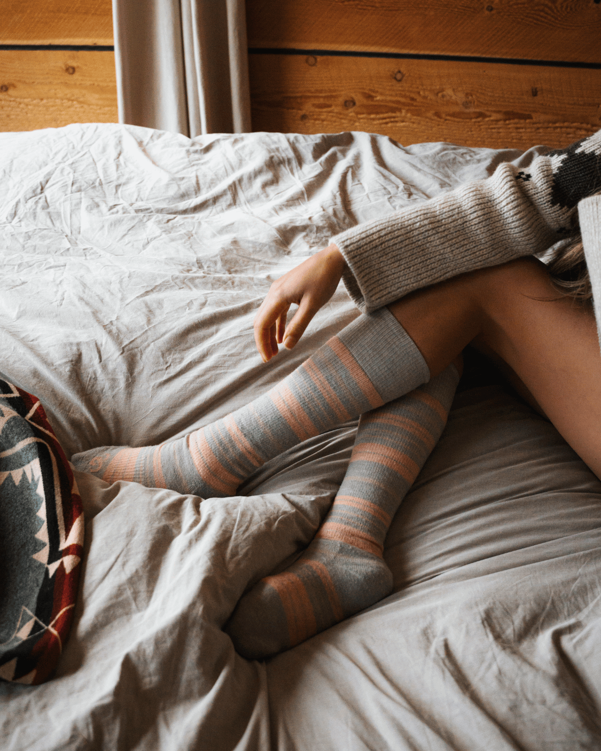 Mohair Wool Striped Knee High Sock for Everyday (+7 colors)
